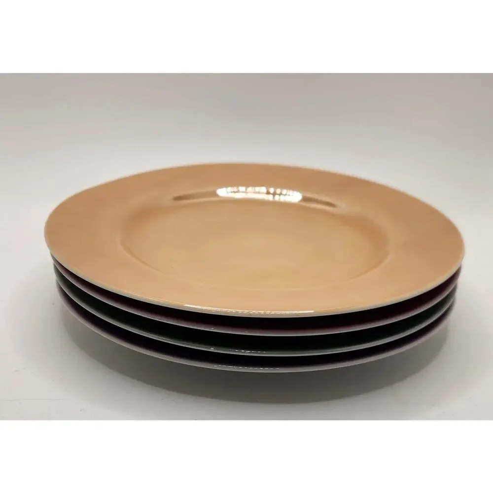 Pottery Barn Luster Dessert Plates Set of 4 Multicolor 8” Japan w/ Boxes